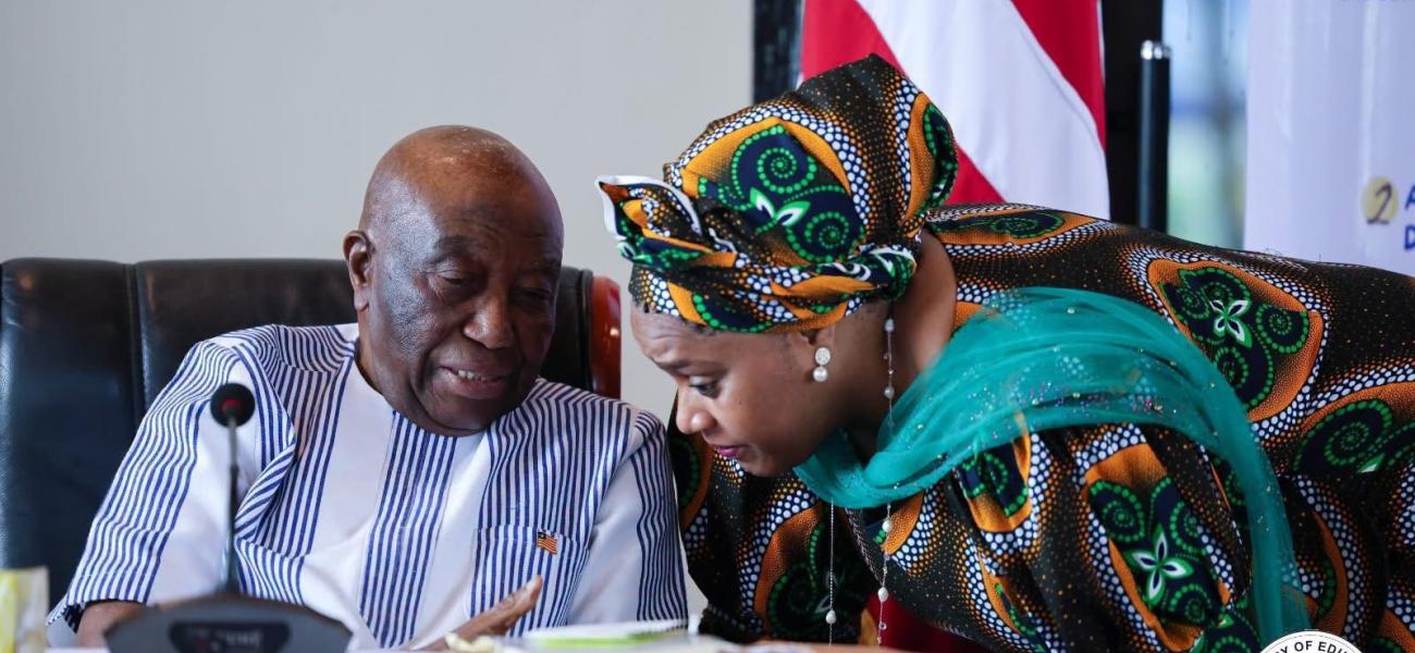 President Joseph Boakai and Education at policy meeting 