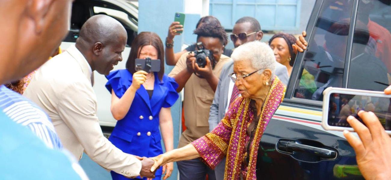 Former President Sirleaf Visit EPA on a Special working Day