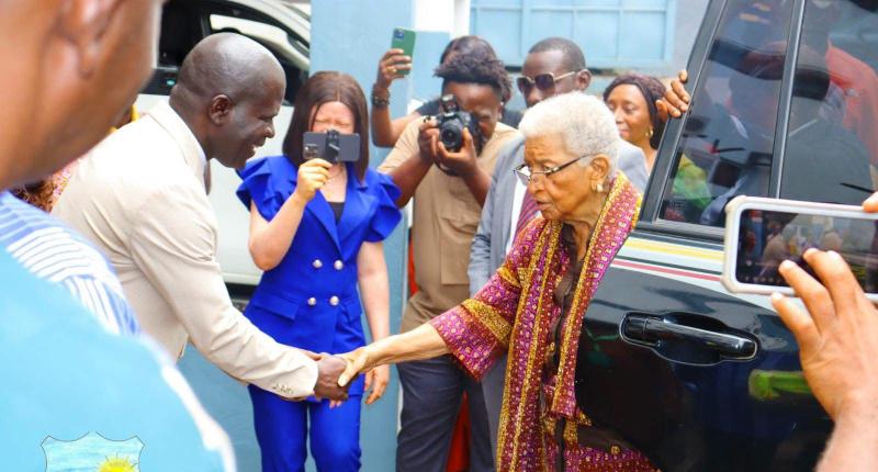 Former President Sirleaf Visit EPA on a Special working Day